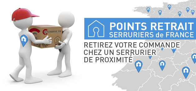 Livraison aux points de retrait Serruriers de France