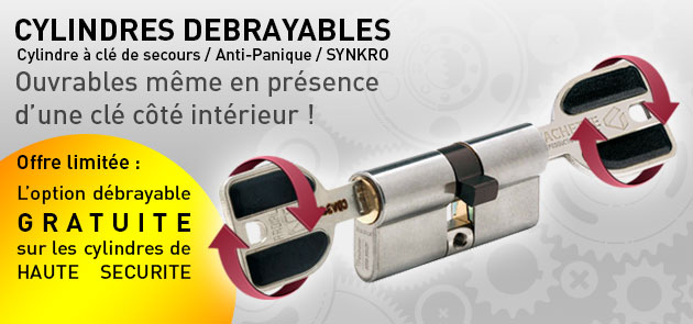 Les Cylindres de sécurité débrayables